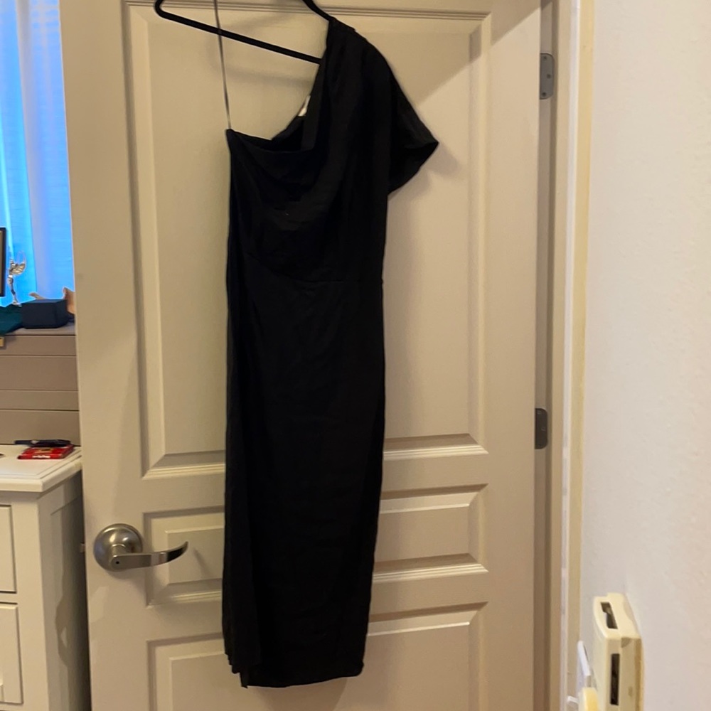 Vince asymmetric one shoulder little black dress - Picture 2 of 4